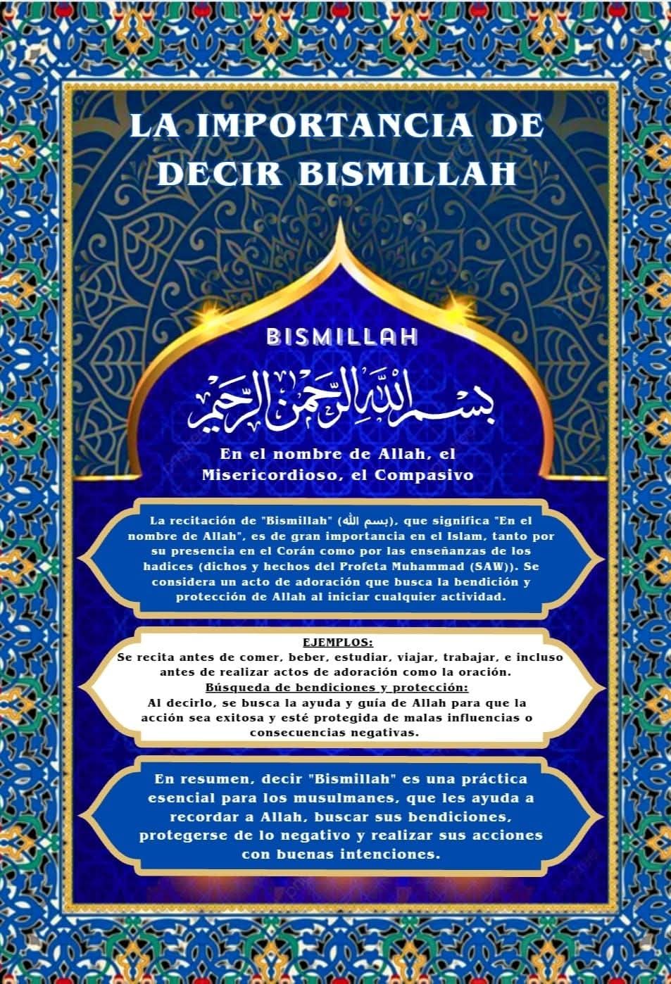 La importancia de decir Bismillah